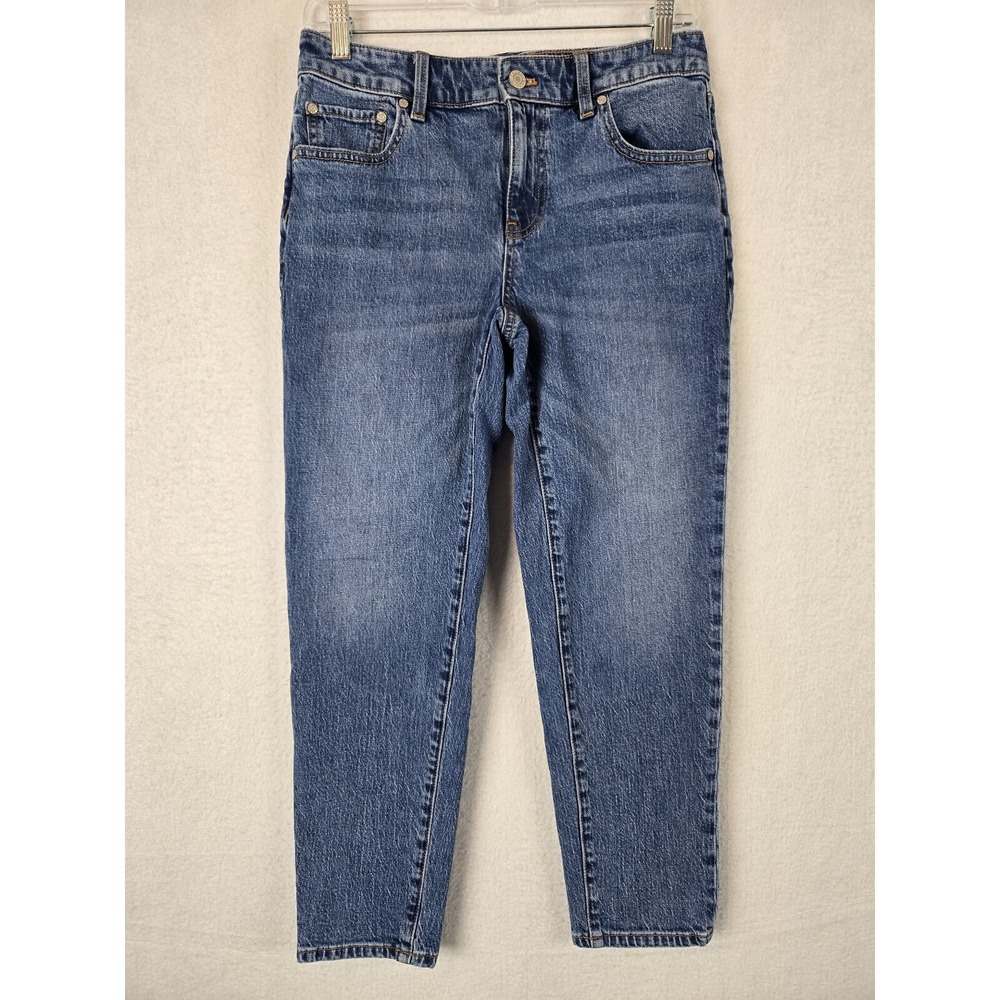 Talbots Everyday Relaxed Womens Jeans Size 4P Cotton Blend Blue
